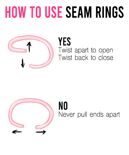 how to properly open a seam ring