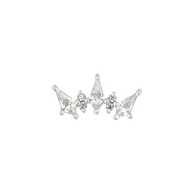 white gold wg king and queen crown with cz