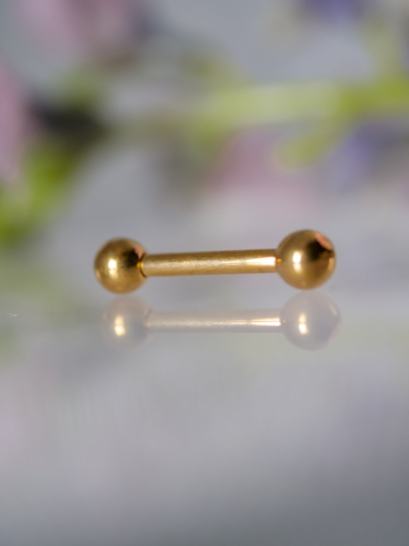 24Kt Gold PVD Internally Threaded Barbells by Invictus Body Jewelry