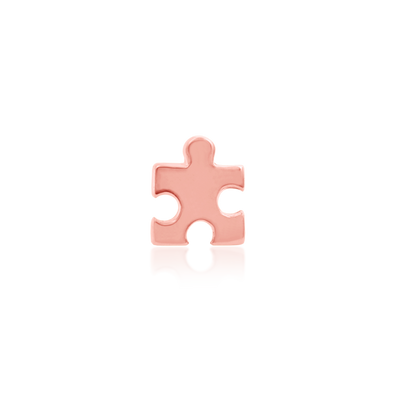 Rose Gold - 14K - Puzzle Piece - threadless end by Junipurr
