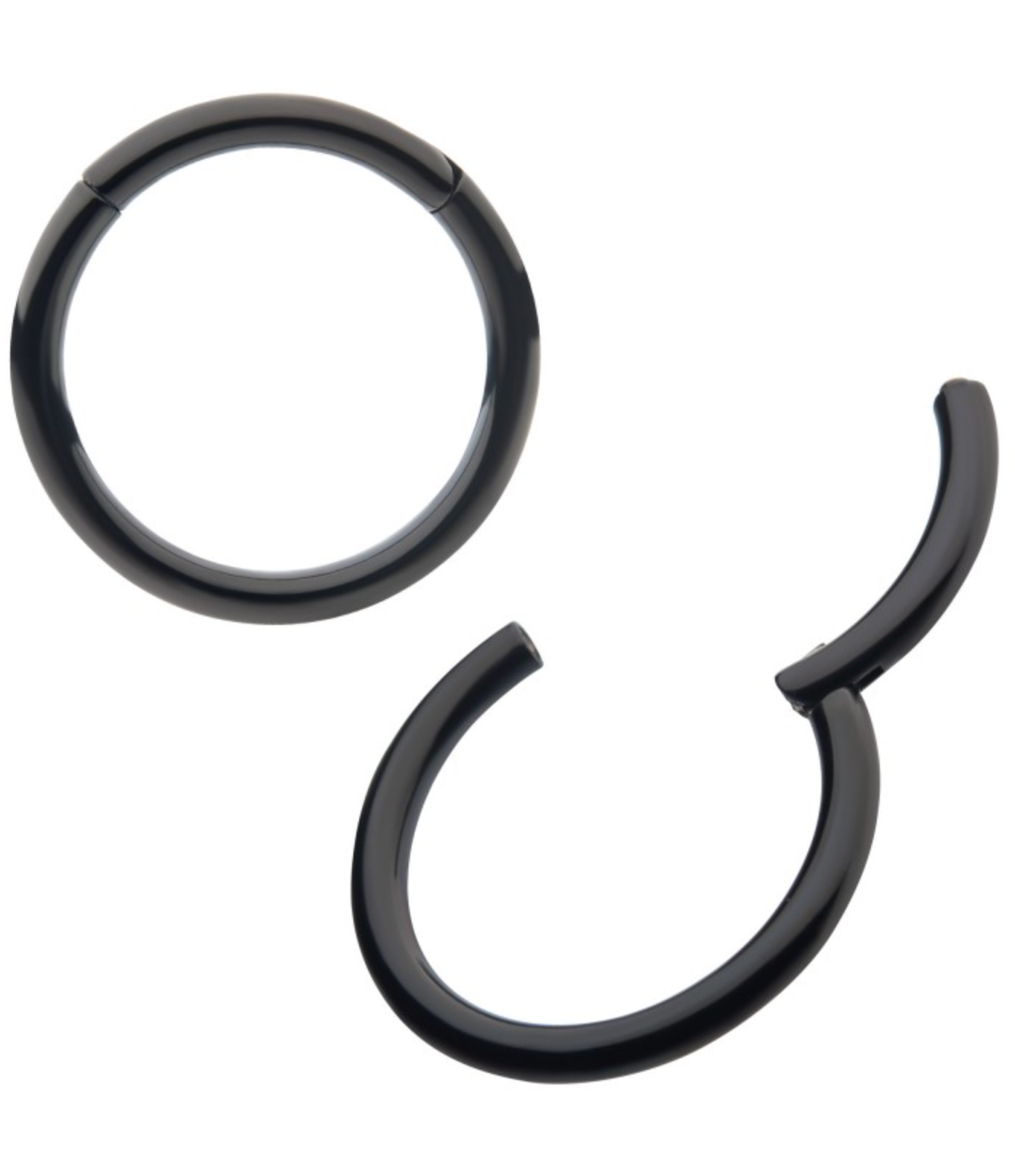 black hoop for piercing, black ring