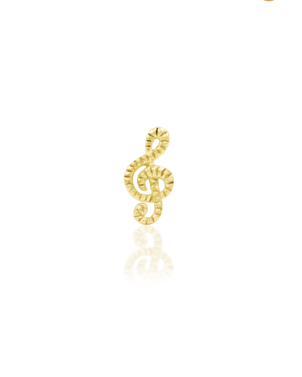 music lover treble clef earring in gold