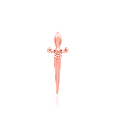 rose gold tattoo style dagger jewelry