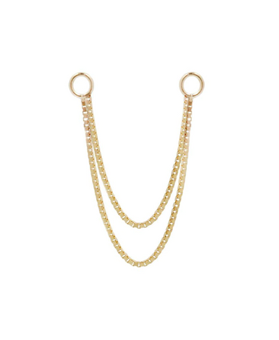 double chain in yellow gold