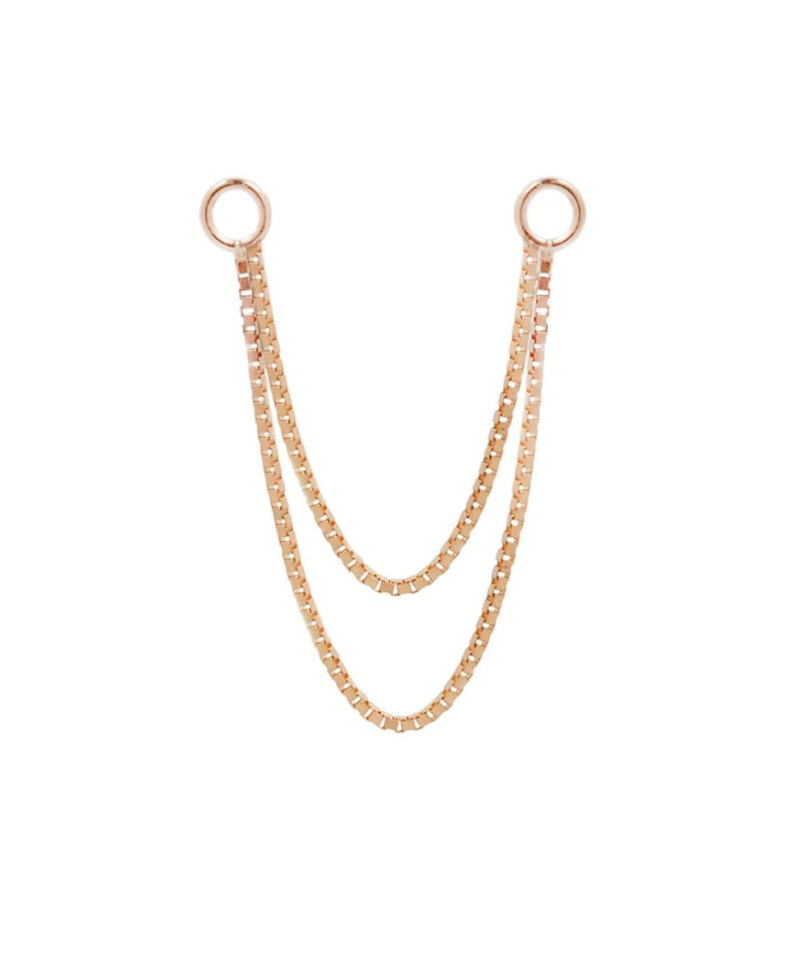rose gold double chain