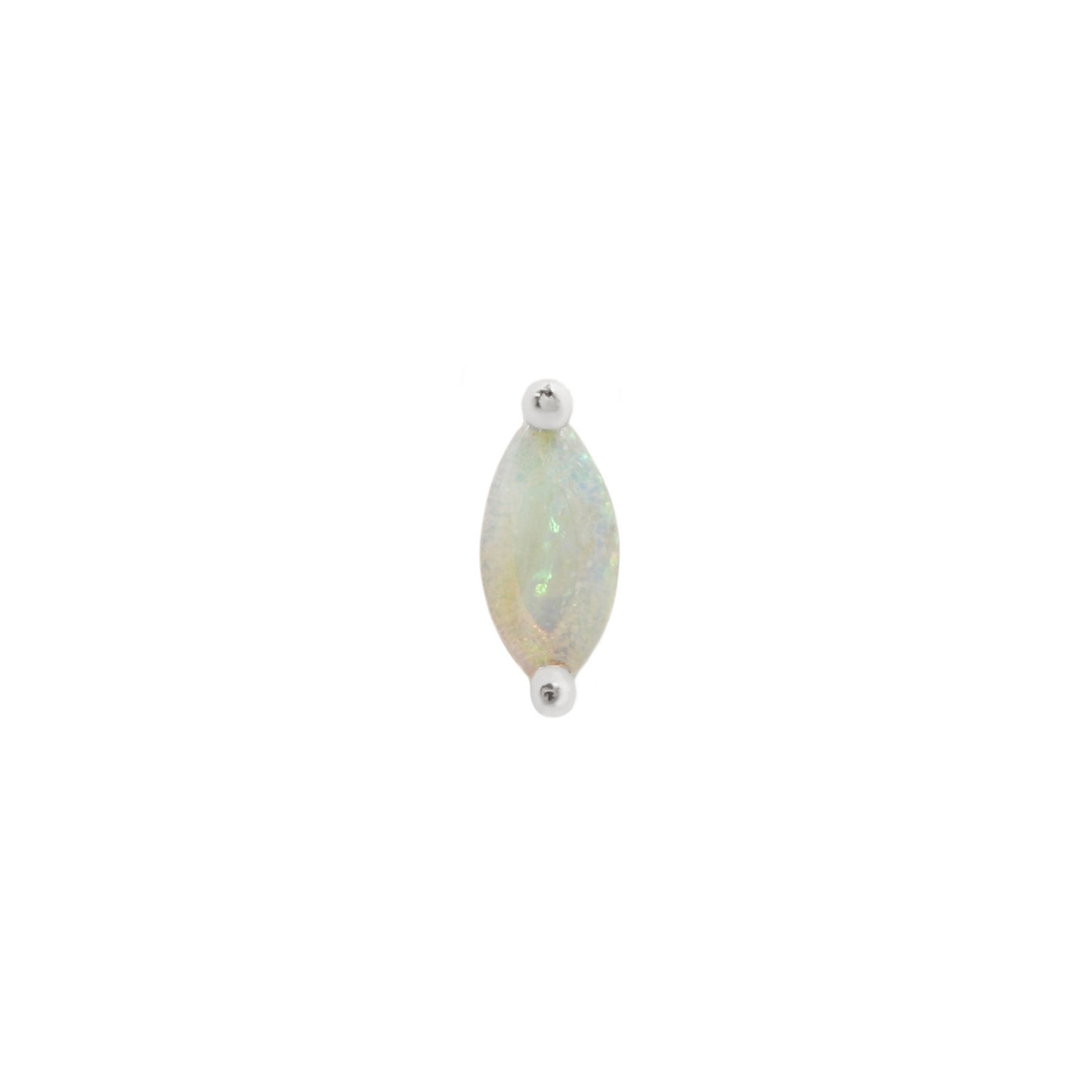 opal jewelry with two hand polished titanium beads on either end
