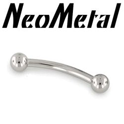 neometal titanium curved shaft threadless ends