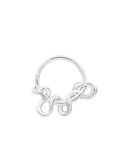 14K White Gold Kaa - seamless Snake ring by Junipurr